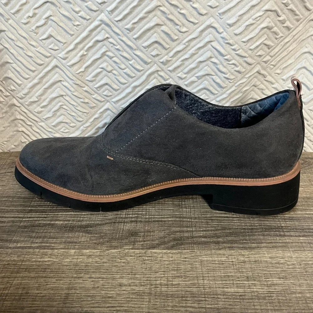 Dr Scholls Glisten Oxfords Womens 10M Be Free Energy Technology Gray Suede Shoes